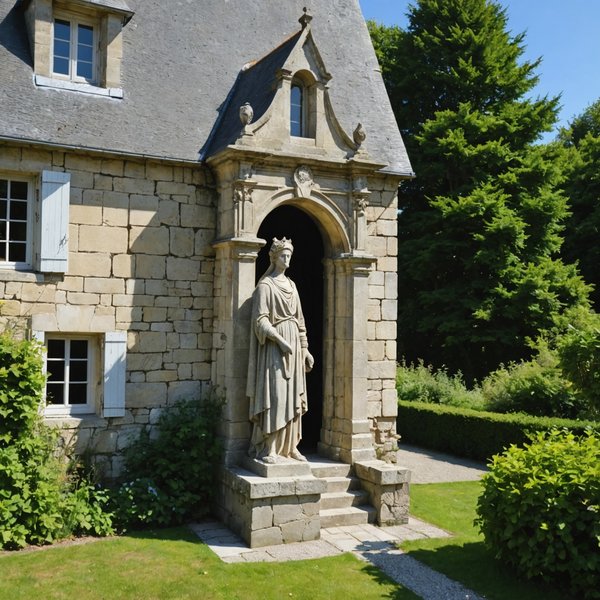 Où peut-on louer une maison de vacances en Normandie avec des ateliers de sculpture sur pierre et des excursions historiques?